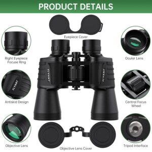 20×50 High Powered Binoculars for Adults, Waterproof Long Range Compact Binoculars with Low Light Vision for Bird Watching Hunting Football Games Travel Stargazing Cruise with… 20x50 High Powered Binoculars for Adults, Waterproof Long Range Compact Binoculars with Low Light Vision for Bird Watching Hunting Football Games Travel Stargazing Cruise with...
