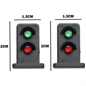 5 Pcs Model Railway Signals, LEDs Railroad Train Signals HO Scale Block Signal Traffic Lights for Train Layout Decorations 5 Pcs Model Railway Signals, LEDs Railroad Train Signals HO Scale Block Signal Traffic Lights for Train Layout Decorations