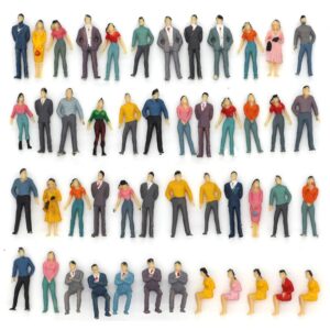 50pcs 1:50 Scale Sitting and Standing Painted People Figure Building Model Trains Layout O Scale Figures 50pcs 1:50 Scale Sitting and Standing Painted People Figure Building Model Trains Layout O Scale Figures
