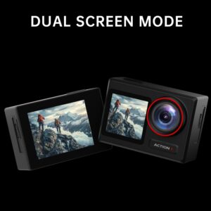 Action Camera 4K 60FPS with Dual Screens Design, Underwater Camera 64GB Memory Card Included, 132FT Waterproof Camera, 30MP Photo, EIS, 5X Zoom, Sports Camera with Accessories… Action Camera 4K 60FPS with Dual Screens Design, Underwater Camera 64GB Memory Card Included, 132FT Waterproof Camera, 30MP Photo, EIS, 5X Zoom, Sports Camera with Accessories...