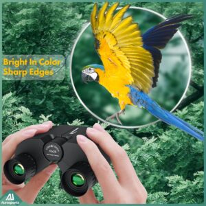 Aurosports 10×25 Binoculars for Adults Kids, Bright View Compact Binoculars with Weak Light Vision, Easy Focus Small Binoculars for Bird Watching Outdoor Sports Games Travel… Aurosports 10x25 Binoculars for Adults Kids, Bright View Compact Binoculars with Weak Light Vision, Easy Focus Small Binoculars for Bird Watching Outdoor Sports Games Travel...