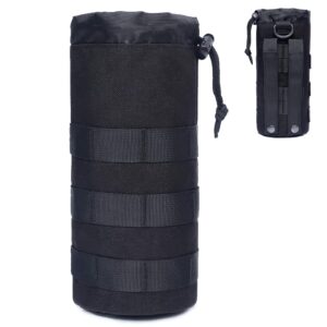 Azarxis Water Bottles Pouch Bag Tactical Molle Military Drawstring Water Bottle Holder Mesh Hydration Carrier Attachment Travel Outdoor Sports Gear