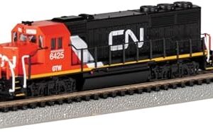 Bachman N Scale EMD GP40 Locomotive, Operating Headlights, Canadian National #5425, Model 63572
