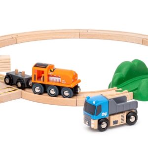 BRIO World â€“ 36028 Starter Lift & Load Set | Toy Train Set for Kids Ages 3 Years and and Up