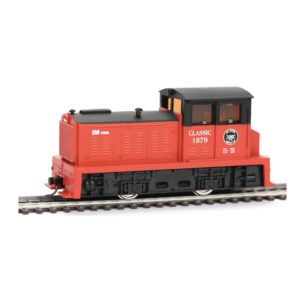 Cpinmicn DDT Plymouth Industrial Diesel Locomotive, HO Scale 1:87, Classic 1879 Model Train, Knuckle Coupler with Metal Coil Spring, Red and Black, 4.72 x 1.46 x 2.17 Inches,...
