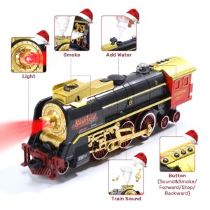 Electric Train Set with Smoke, Sound and Lights, Train Track Toy with Glowing Passenger Carriages for Toddlers and Kids, for Boys and Girls Electric Train Set with Smoke, Sound and Lights, Train Track Toy with Glowing Passenger Carriages for Toddlers and Kids, for Boys and Girls