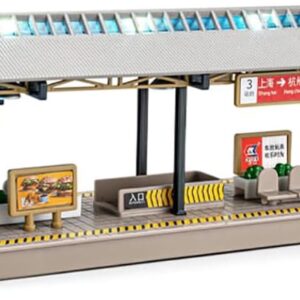 HO Scale Platform Model, Luminous Effect, Passenger Station Kit, 1 Platform, Easy Assembly,Suitable for Building Miniature Landscape Models