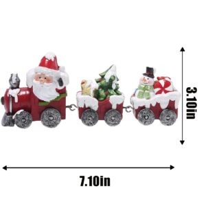 Hodao Christmas Train Figurines with Santa, Tree & Snowman – Mini Resin Tabletop Decorations for Home, Indoor Holiday Decor, Lovely Ornaments & Gift Hodao Christmas Train Figurines with Santa, Tree & Snowman – Mini Resin Tabletop Decorations for Home, Indoor Holiday Decor, Lovely Ornaments & Gift