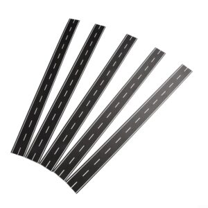 N Scale Model Train Road Strips 1:160 Black Flexible Self-For Railway Scenery Accessory, 40mm x 500mm Peel-and-For Miniature Railroad Roads for N Gauge Layouts, 5-Pack for