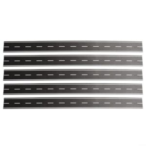 N Scale Model Train Road Strips 1:160 Black Flexible Self-For Railway Scenery Accessory, 40mm x 500mm Peel-and-For Miniature Railroad Roads for N Gauge Layouts, 5-Pack for