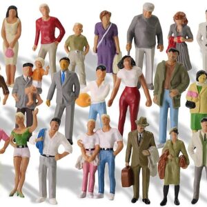 O Gauge Painted Figures 1:43 Standing People O Scale Passengers for Model Train Miniature Scenery Layout (30PCS)