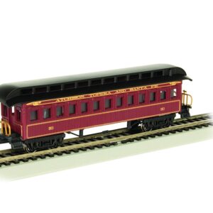 Old-Time Coach Car with Round End Clerestory Roof - Santa FE - HO Scale