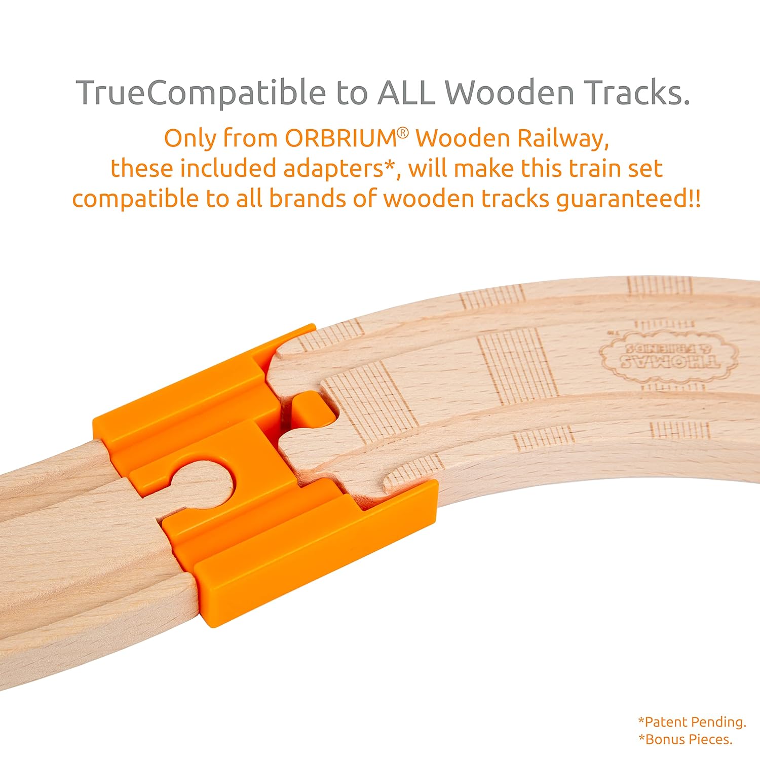 ORBRIUM Wooden Train Set 100 pcs Triple Loop Magnetic Trains with Wooden Tracks Compatible with Thomas The Tank Engine Brio Melissa for Toddler Kids Boys Girls Age 3+ STEM...
