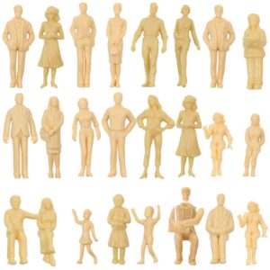 P2501B 24pcs Model Trains Architectural 1:25 UnPainted Figures G Scale sitting and standing person model railway layout NEW