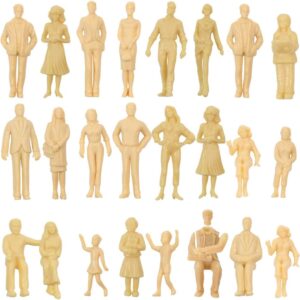 P2501B 24pcs Model Trains Architectural 1:25 UnPainted Figures G Scale sitting and standing person model railway layout NEW