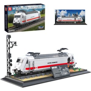 Reobrix BR101 Electric Locomotive Building Block Set with Train Track, Collectible German Train Model, City Train Building Toy for Home & Office Decor, Gift for Teens 14+ &...