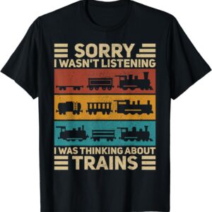 Retro Wagon Train Lover Model Railroad Conductor Funny Train T-Shirt