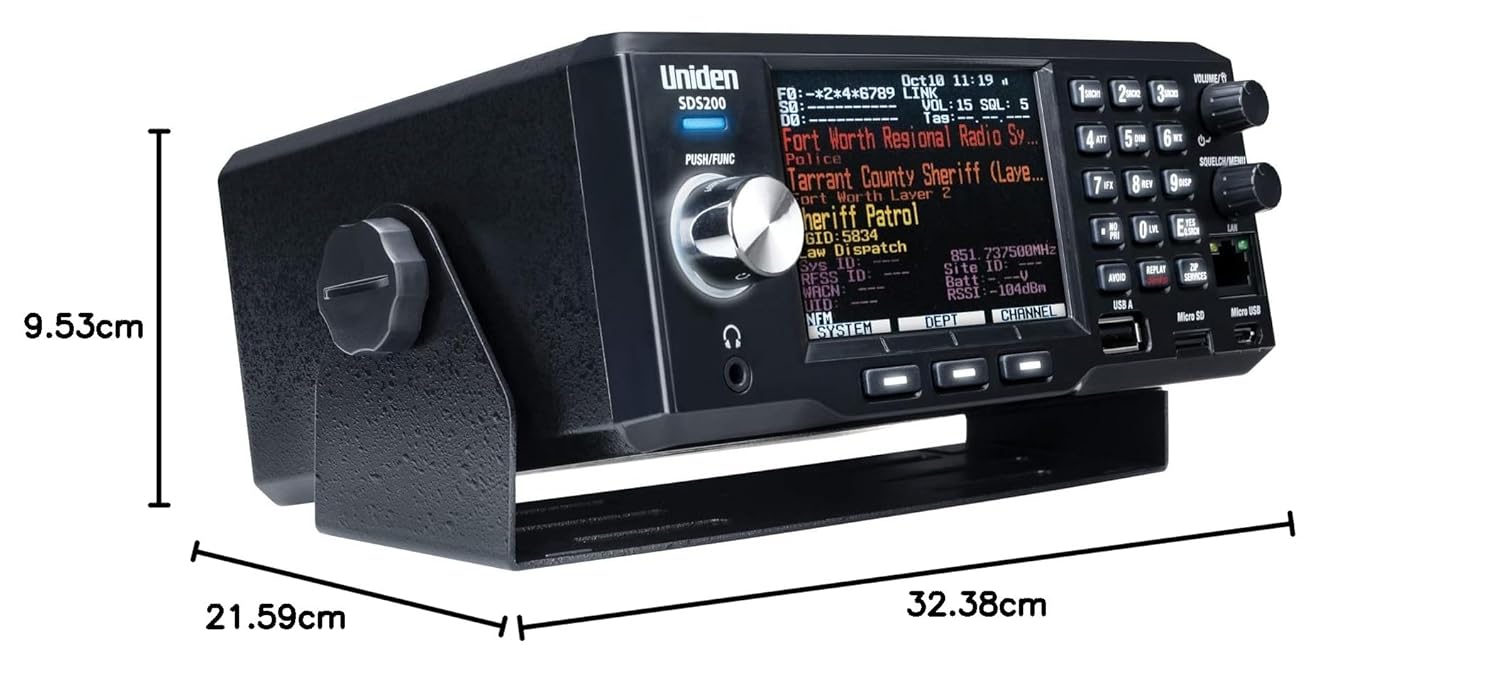 SDS200, Uniden’s Latest Most Advanced X Base/Mobile Digital trunking Scanner, incorporates The Latest True I/Q Receiver Technology, Best Digital Decode Performance in The...
