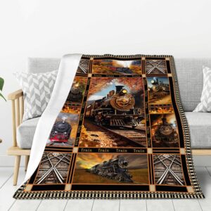 Staqufo Train Throw Blanket Cozy Fleece Flannel Bedding Train Gifts for Men Women Boys Girls Lover Adult Stuff Plush for Couch Sofa Bed Decor 40″x50″ Staqufo Train Throw Blanket Cozy Fleece Flannel Bedding Train Gifts for Men Women Boys Girls Lover Adult Stuff Plush for Couch Sofa Bed Decor 40"x50"