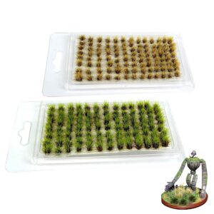 Strand Deco Miniature Static Grass Flocking 208-Pack – Nylon Model Scenic Turf Clusters for Train Sets, Dioramas, Architectural Layouts & Landscape Crafting – Variety of...