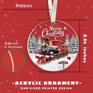 SUCHAGIFT Train Ornaments for Christmas Tree, Boys Christmas Ornaments 2025 – Santa Express Train Ornament – Gifts for Men, Boys, Kids, Lovers – Acrylic Ornament 2025 SUCHAGIFT Train Ornaments for Christmas Tree, Boys Christmas Ornaments 2025 - Santa Express Train Ornament - Gifts for Men, Boys, Kids, Lovers - Acrylic Ornament 2025