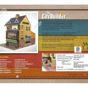 The CityBuilder Corner SUPERMART Cardboard Model Making Kit - O Scale Model Railroad Building