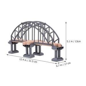 TOYANDONA Wooden Train Track Risers Train Bridge Model Train Tunnel Bridge Cross Railway Toys Through Truss Model Train Scene Layout Props Train Bridge Expansion Accessory… TOYANDONA Wooden Train Track Risers Train Bridge Model Train Tunnel Bridge Cross Railway Toys Through Truss Model Train Scene Layout Props Train Bridge Expansion Accessory...