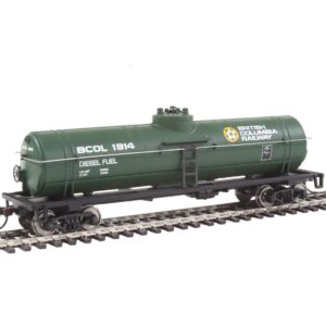 Walthers, Inc. Ready to Run British Columbia Railway Tank Car, Green/Yellow/White