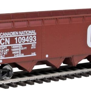 Walthers Trainline Offset Hopper - Ready to Run - Canadian National (Brown, White; Large Logo) HO Scale