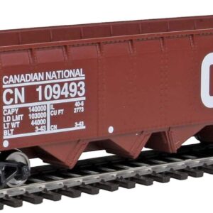 Walthers Trainline Offset Hopper - Ready to Run - Canadian National (Brown, White; Large Logo) HO Scale