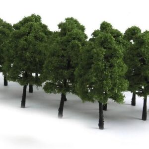 WINOMO Scale Trees Diorama Models Model Train Scenery Architecture Trees Model Railroad SceneryScenery Landscape Model Tree 20pcs 9CM (Dark Green)